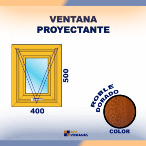 Ventana Proyectante Con Termopanel Empavonado
