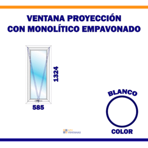 Ventana Proyectante Monolítico Empavonado