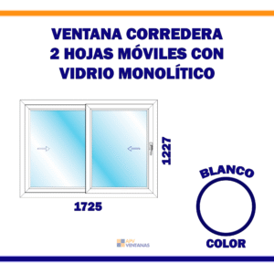 Ventana Corredera 2 Hojas Móviles #2