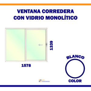 Ventana Corredera 1 Hoja Móvil Monolítico #2